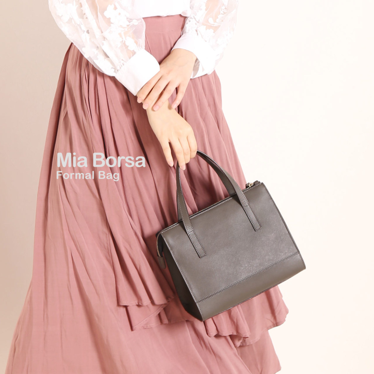 Mia Borsa（ミアボルサ） レディース 2WAY ハンドバッグ サフィアーノ