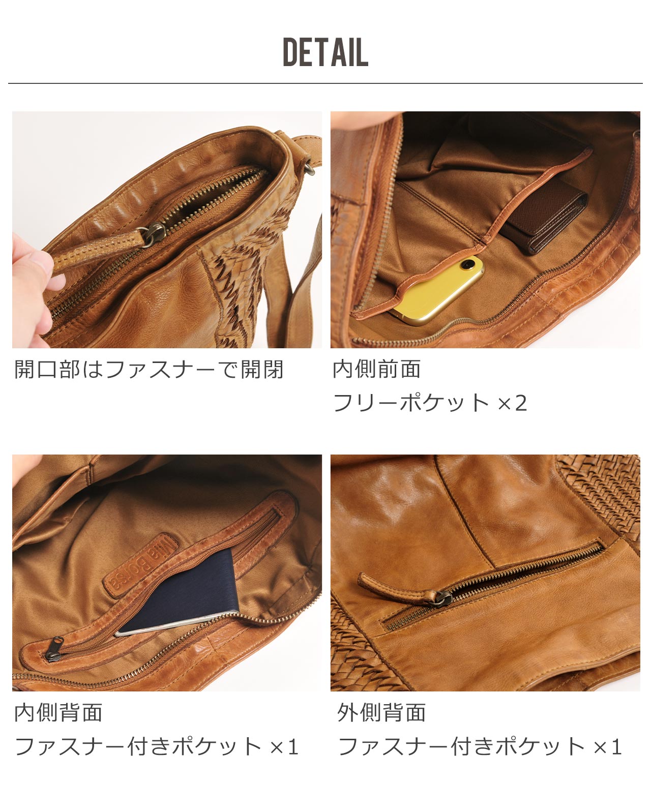 Mia Borsa（ミアボルサ） メンズ バッグ ショルダー ブランド メッシュ