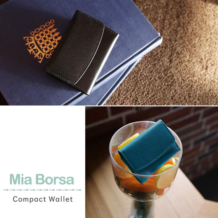 ミニ財布 レディース コンパクト 財布 本革 Mia Borsa 三つ折り 牛革 オイル レザー ［名入れ 可能］［ネコポスで送料無料］｜j-white｜07