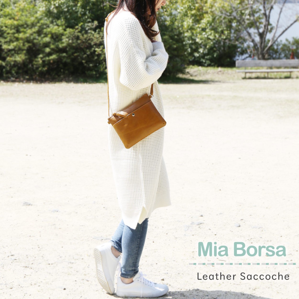 サコッシュ レディース ミニバッグ レザー ショルダーバッグ 斜めがけ牛革 バッグ 本革  Mia Borsa ブランド 全5色(07000366r)［ネコポスで送料無料］｜j-white｜16