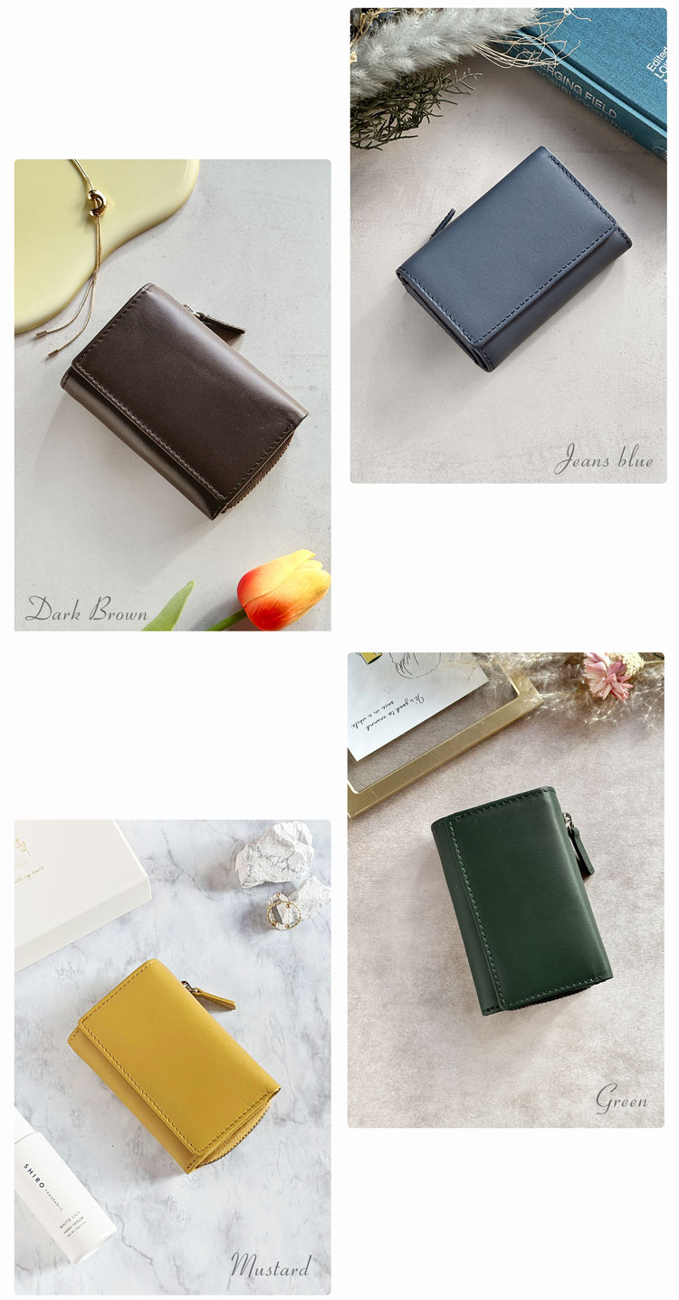 牛革 キーケース 小銭入れ 財布 小さい