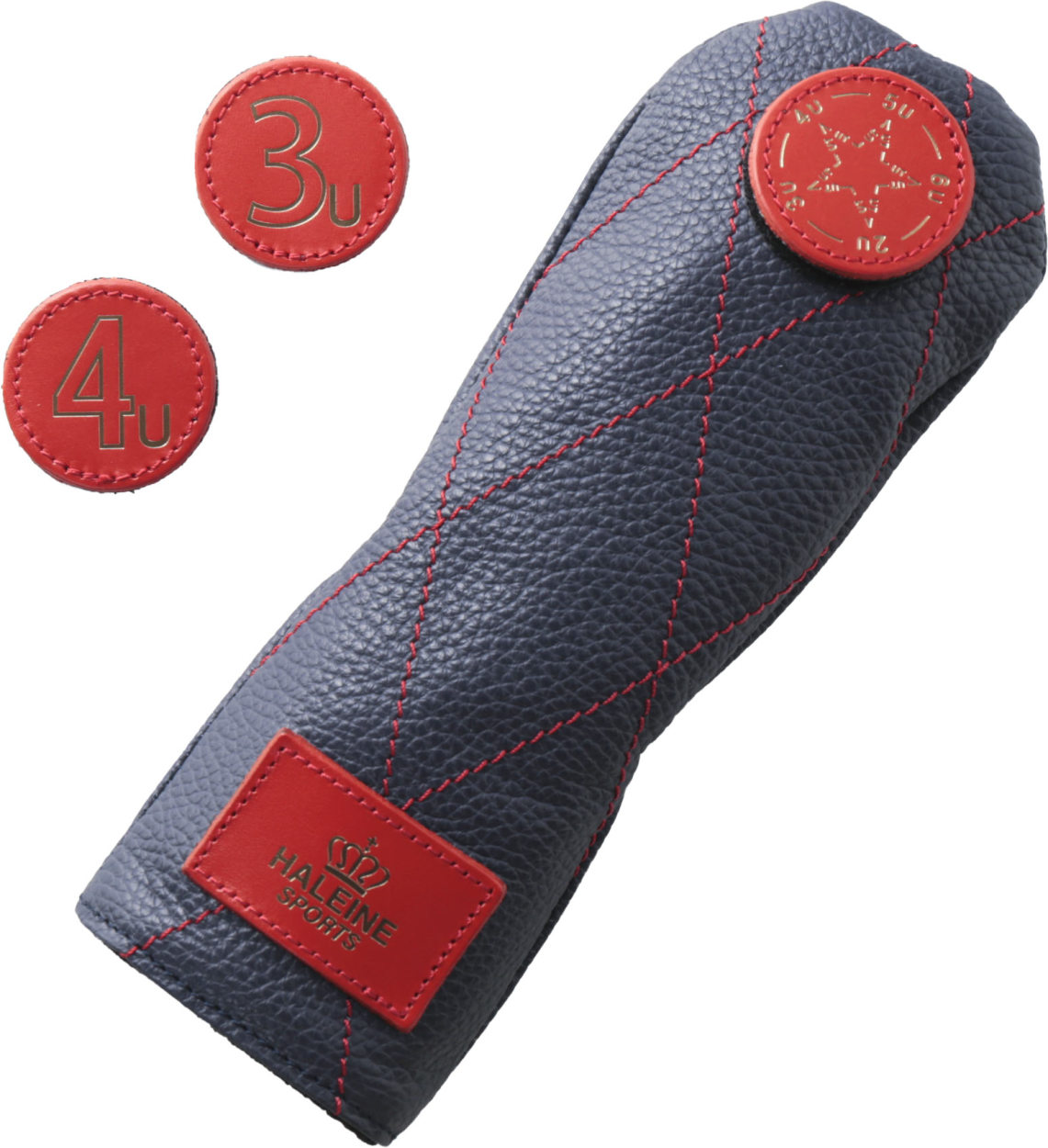 HALEINE SPORTS ゴルフ レザー ヘッドカバー ユーティリティ用