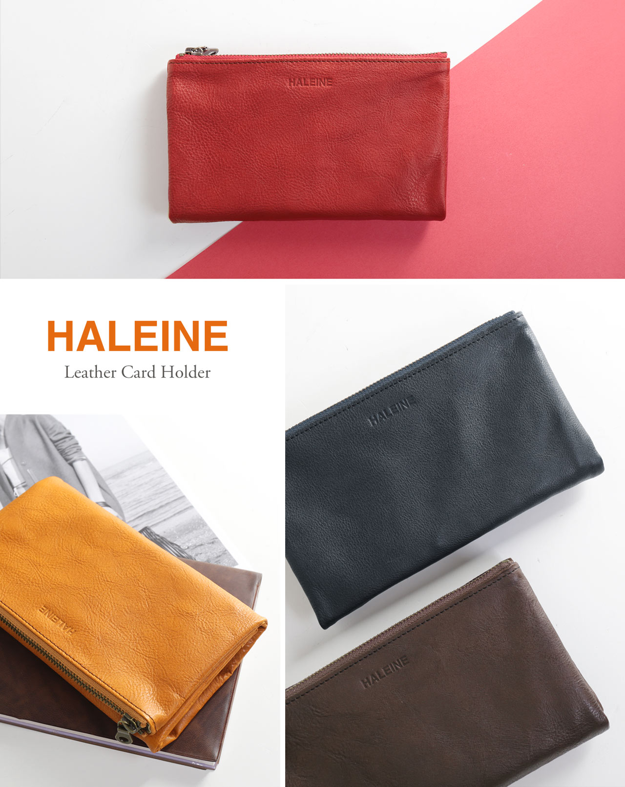 HALEINE 本革 カードホルダー 大容量