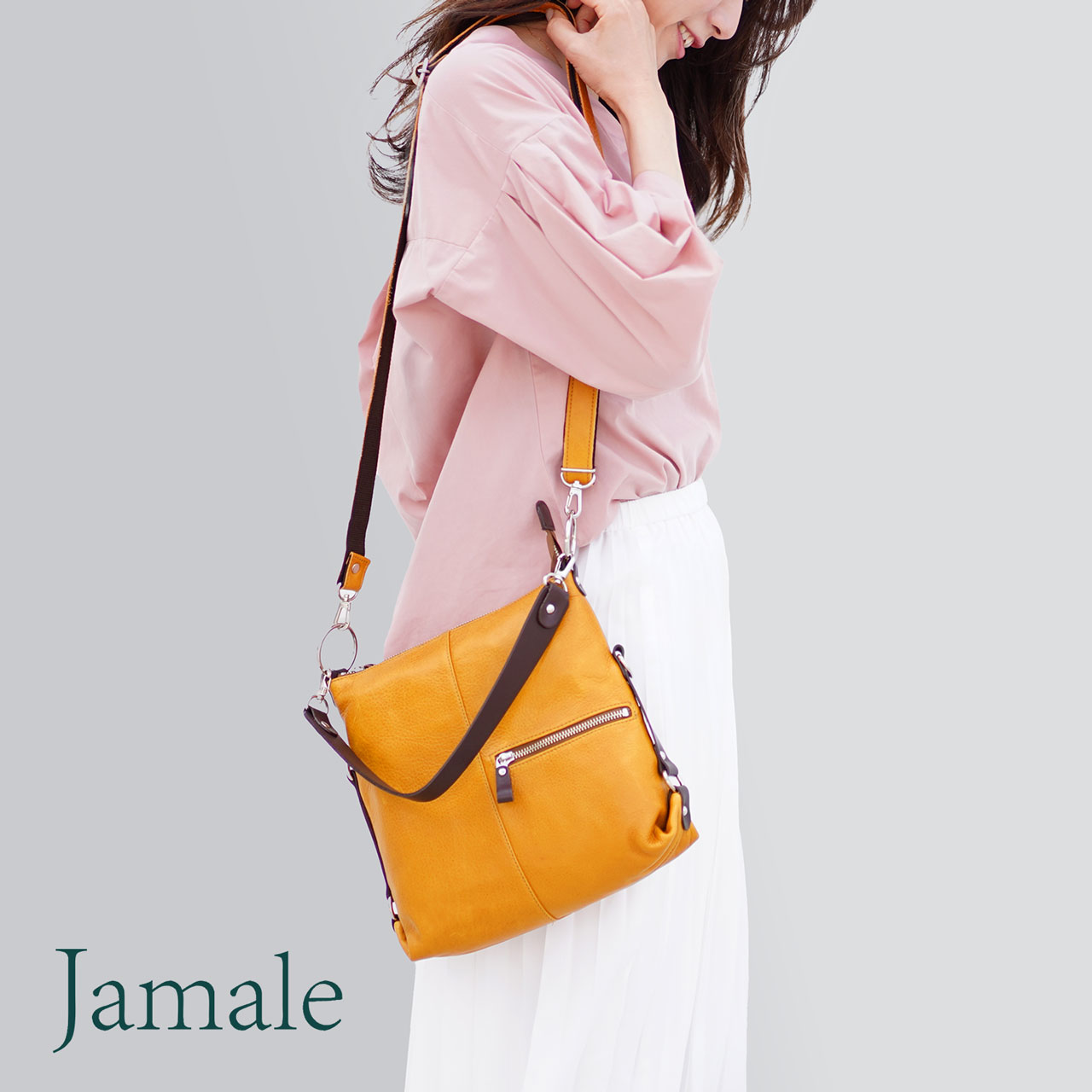 ショルダーバッグ レディース 斜めがけ 大人 革 日本製 斜めがけバッグ 本革 小さめ(No.07000452) Jamale（ジャマレ） ショルダーバッグ レディース 斜めがけ 大人 革