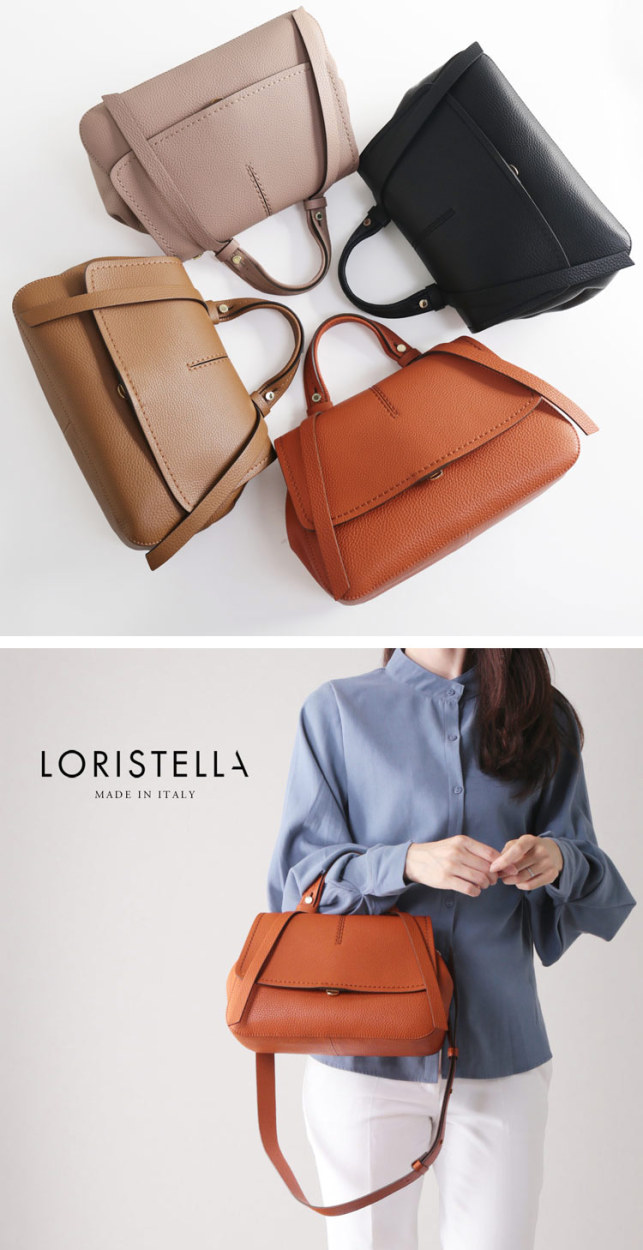 イタリア製 ブランド LORISTELLA 牛革 2wayバッグ