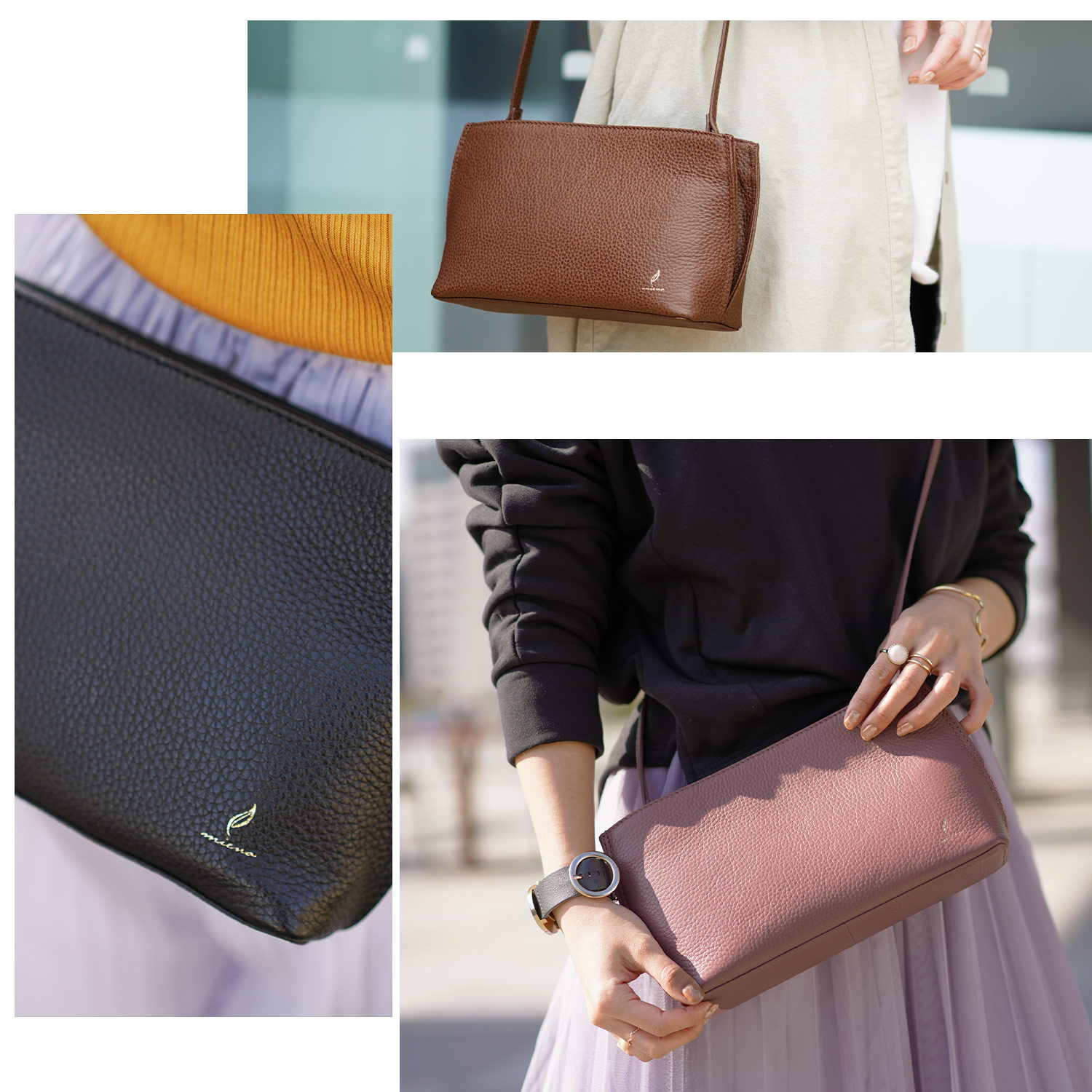 mieno（ミエノ） ショルダーバッグ レディース 斜めがけ mieno spira