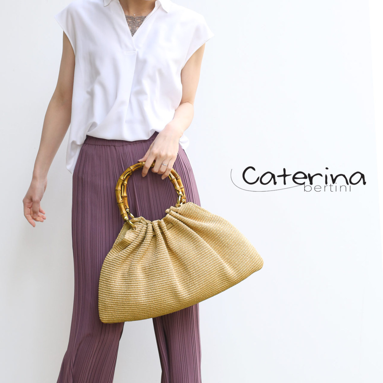 Caterina Bertini かごバッグ イタリア ブランド バッグ Caterina Bertini かごバッグ イタリア ブランド バッグ