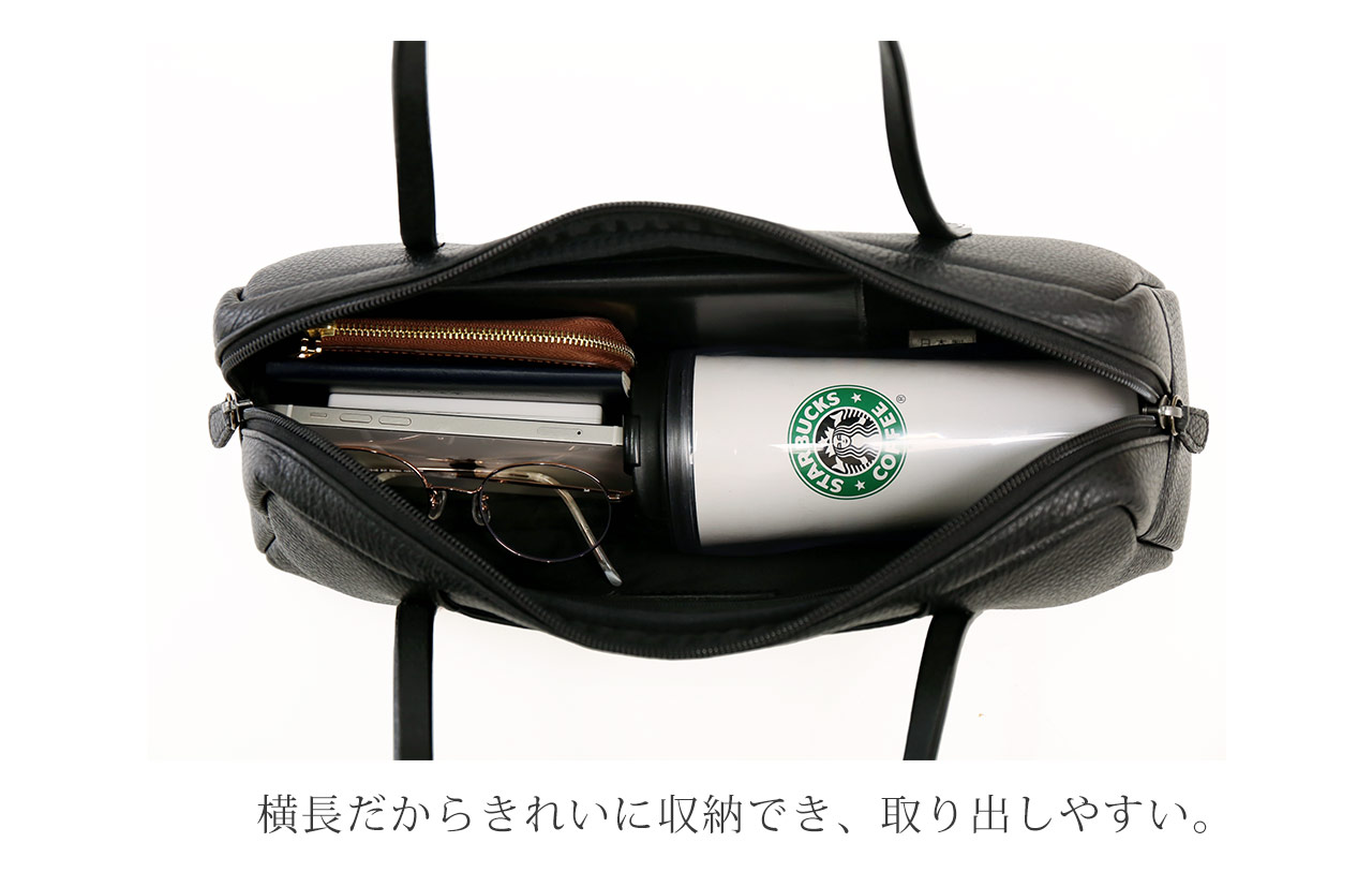 牛革 フォーマルバッグ 日本製 ブラック
