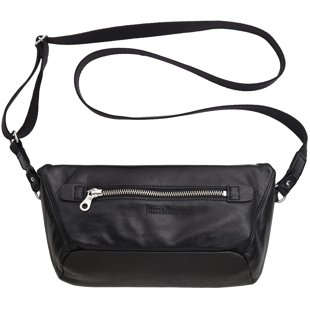 Jamale 日本製 牛革 ショルダーバッグ レディース スライドパーツ 飛び出す ポケット(07000536r) Jamale（ジャマレ） 日本製 牛革 ショルダーバッグ 中サイズ