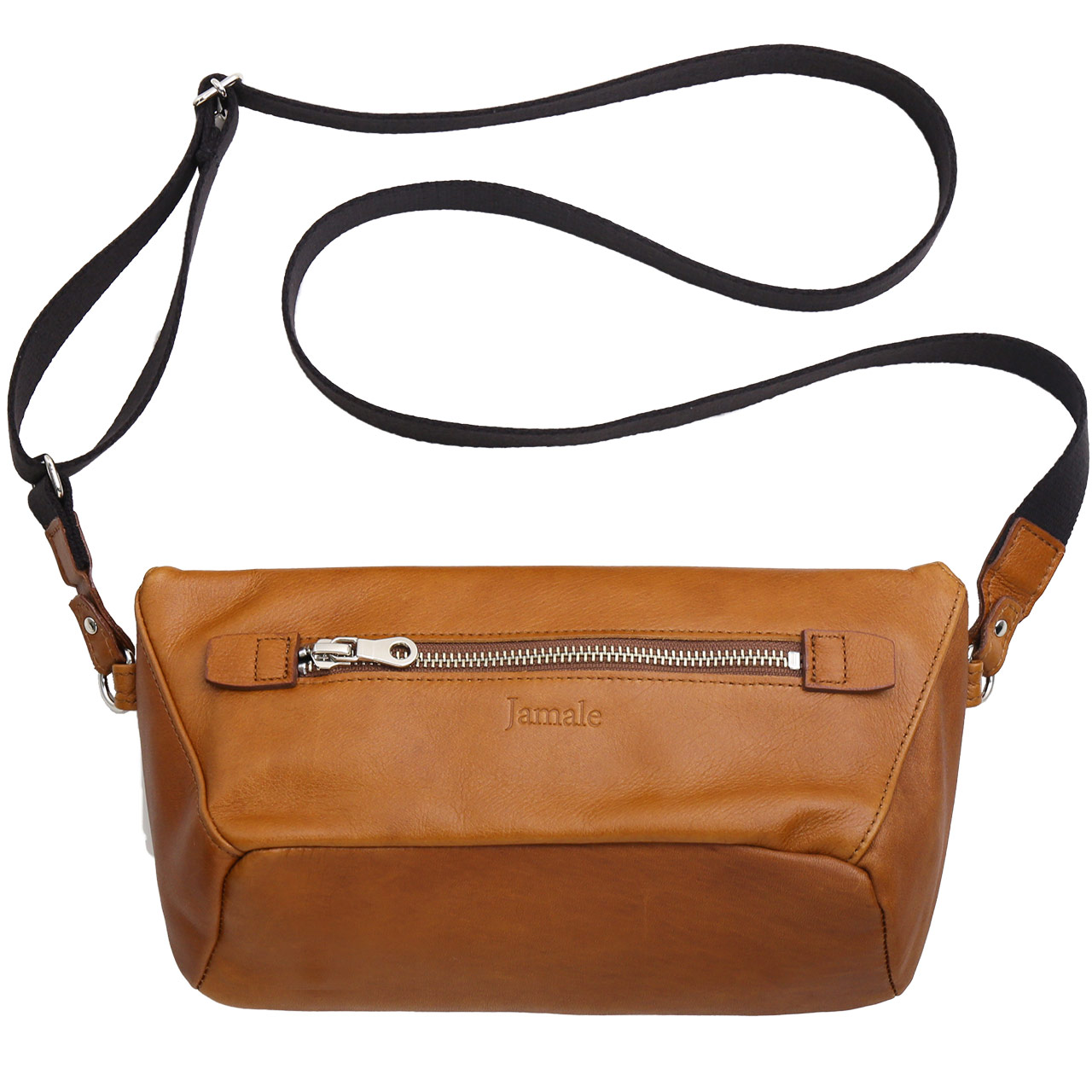 Jamale（ジャマレ） 日本製 牛革 ショルダーバッグ 中サイズ メンズ