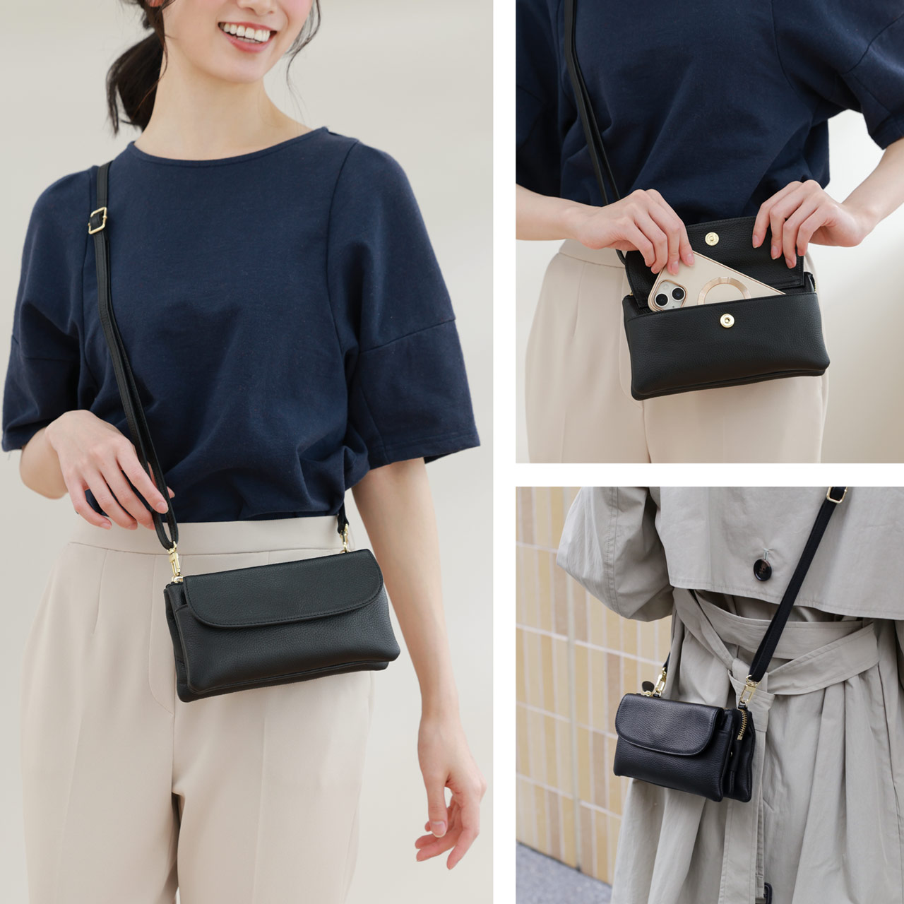 HALEINE（アレンヌ） ミニショルダー 2WAY ポシェット ミニバッグ ミニ