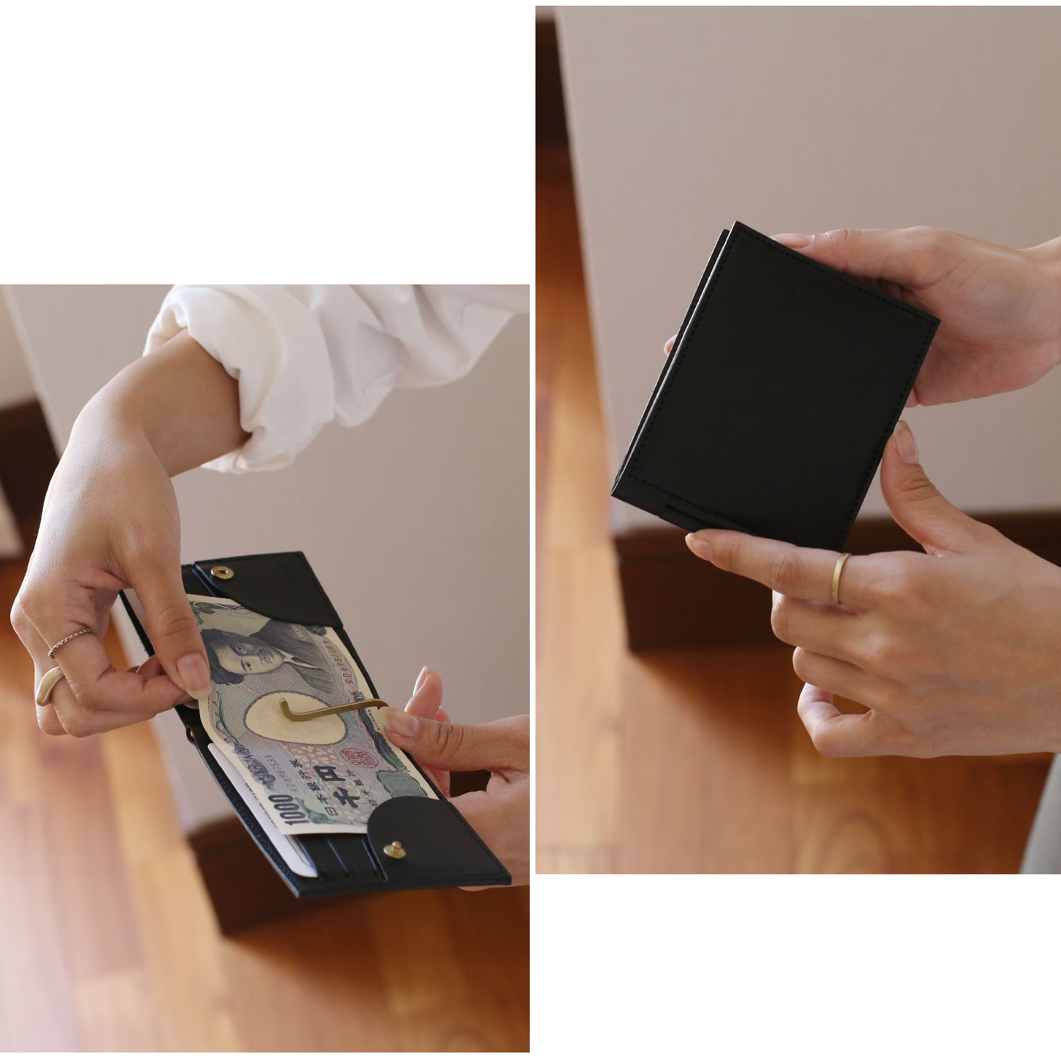 Jamale（ジャマレ） マネークリップ レディース 財布 レザー カード