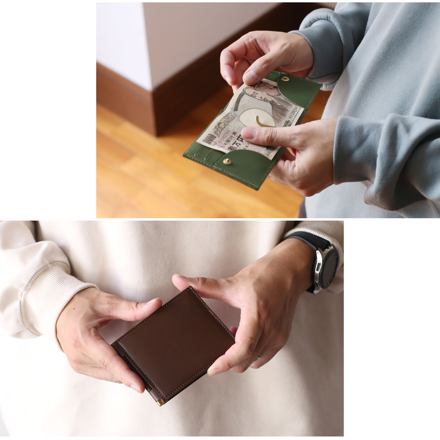 Jamale（ジャマレ） マネークリップ メンズ 財布 レザー カード入れ