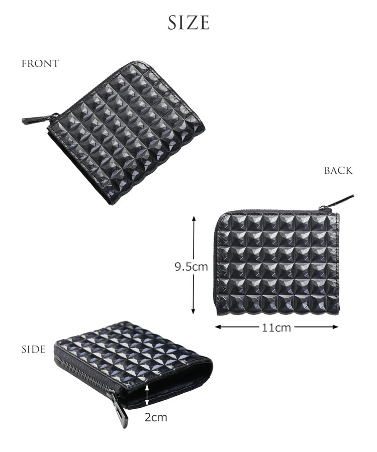HALEINE 3Dデザイン 財布 レディース コンパクト財布 L字