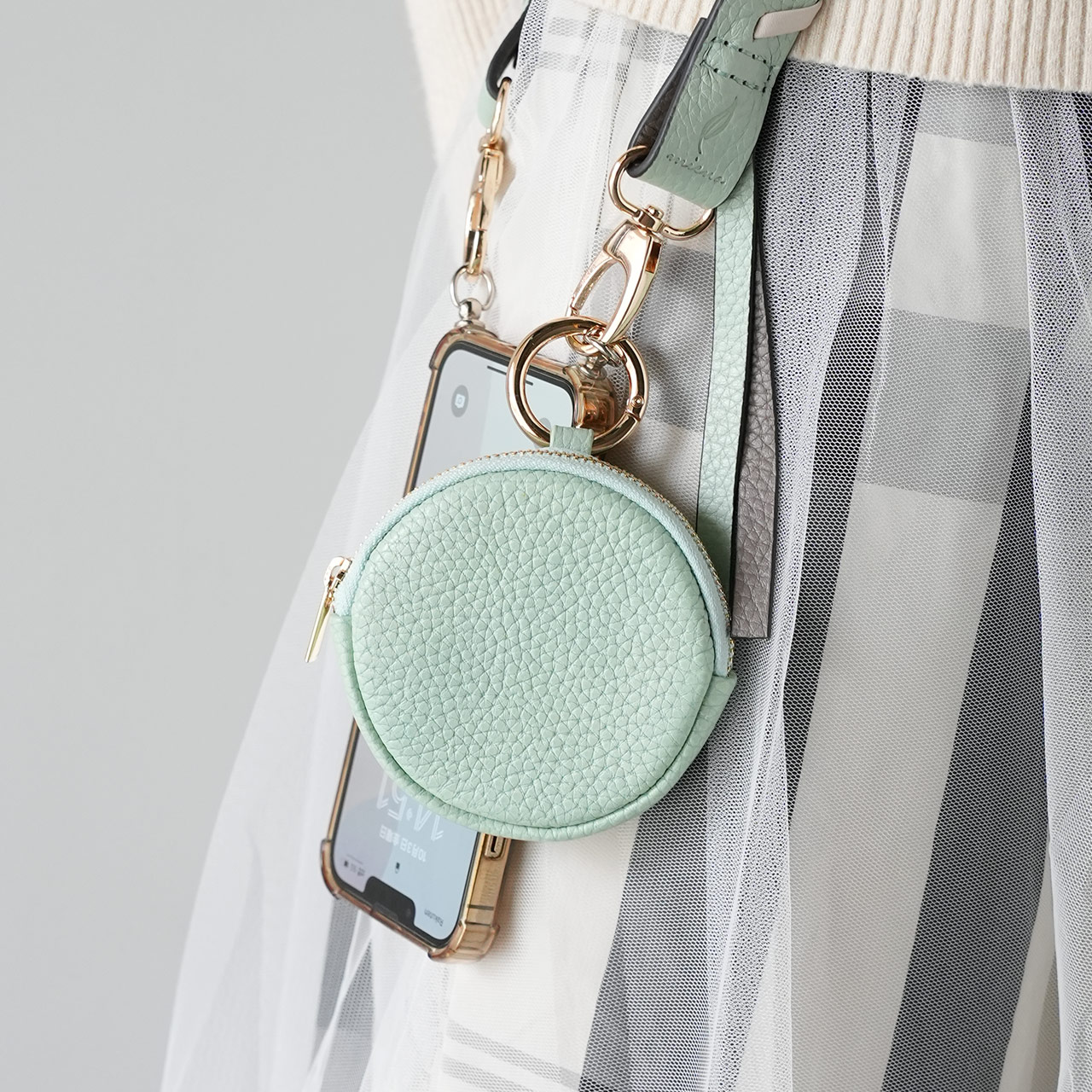 mieno（ミエノ） [28h限定10%off]mieno spira 本革 ミニポーチ コイン