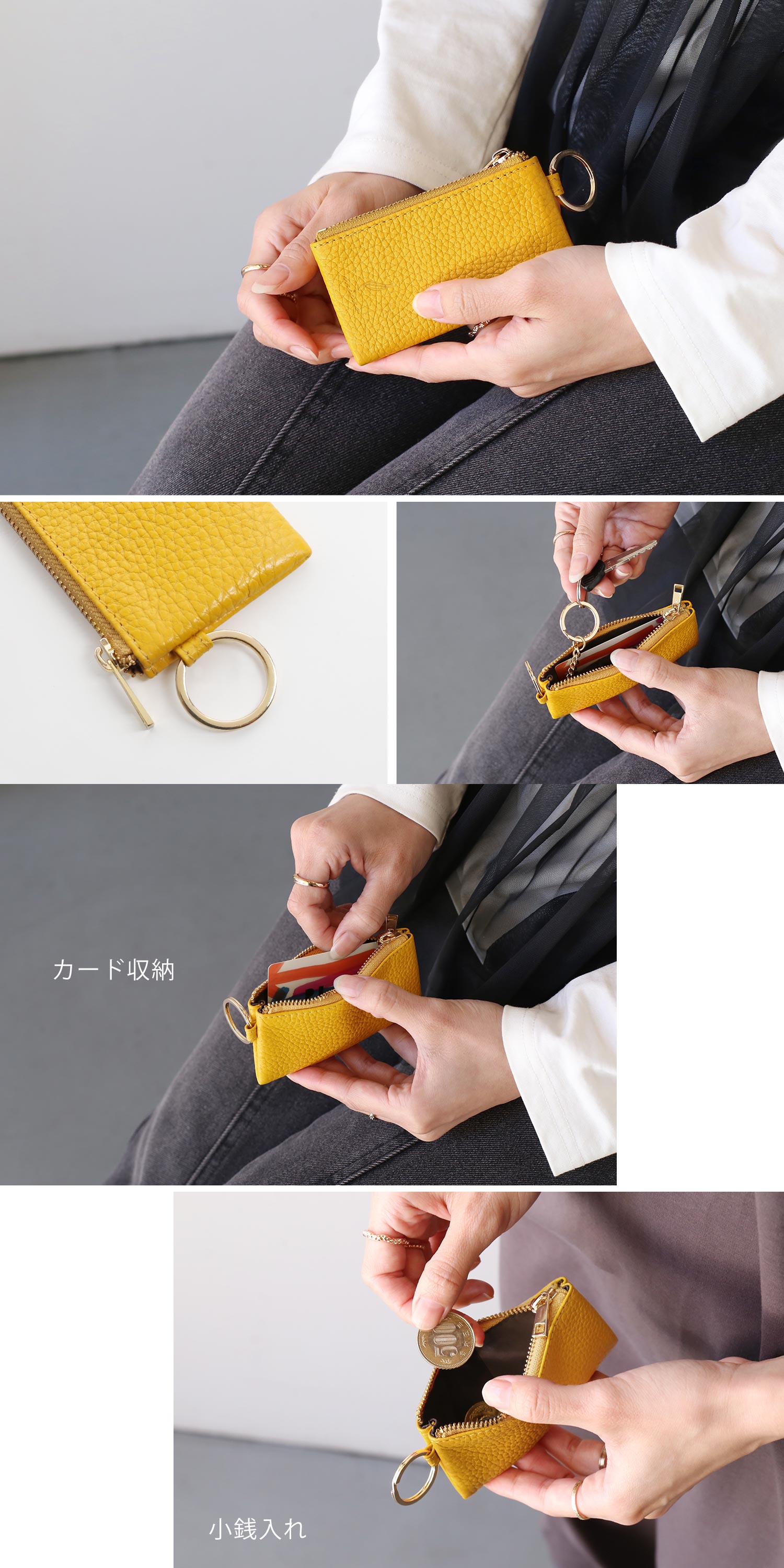 キーケース 本革 レディース 軽量