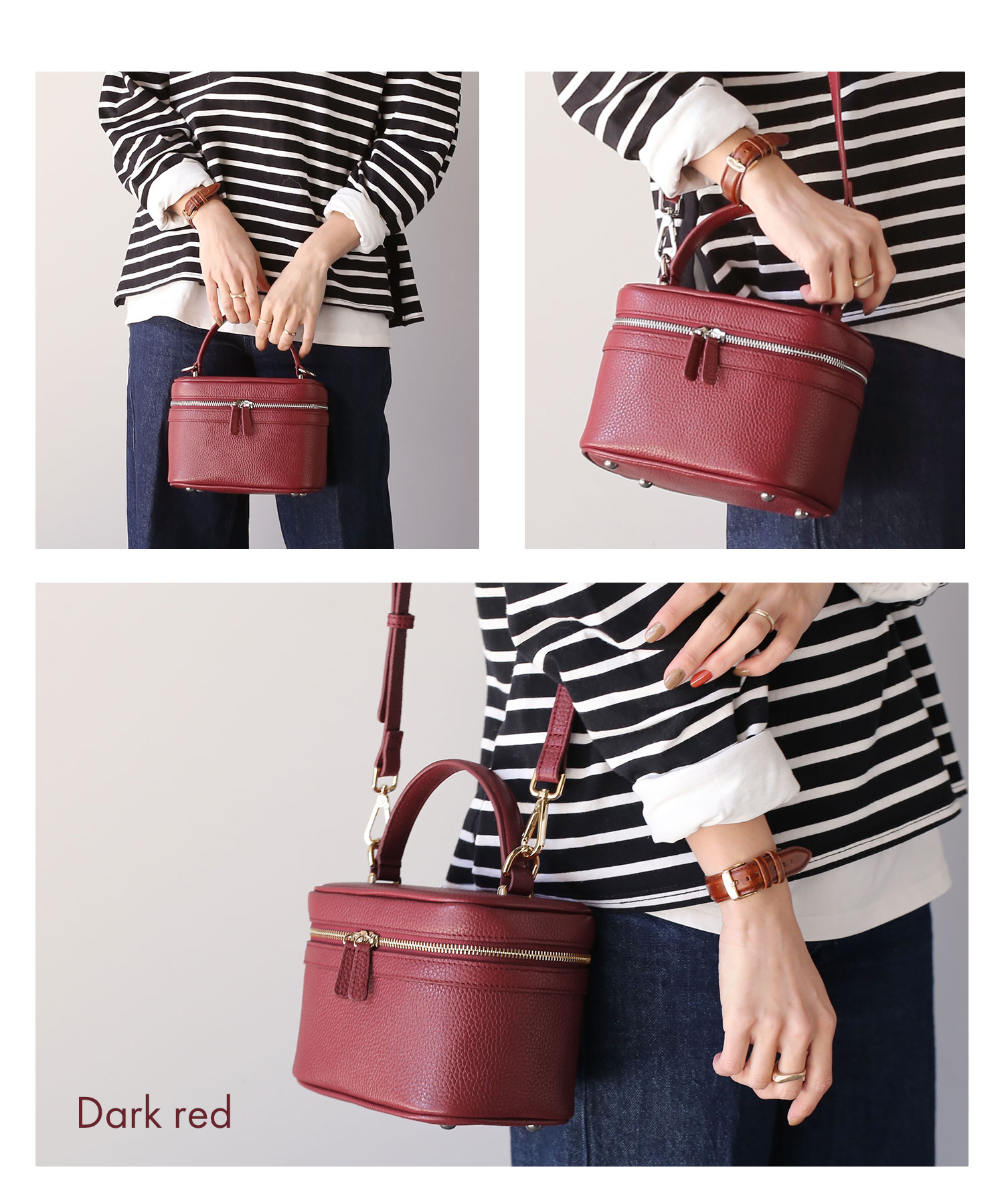 mieno（ミエノ） バニティバッグ 本革 ショルダーバッグ レディース