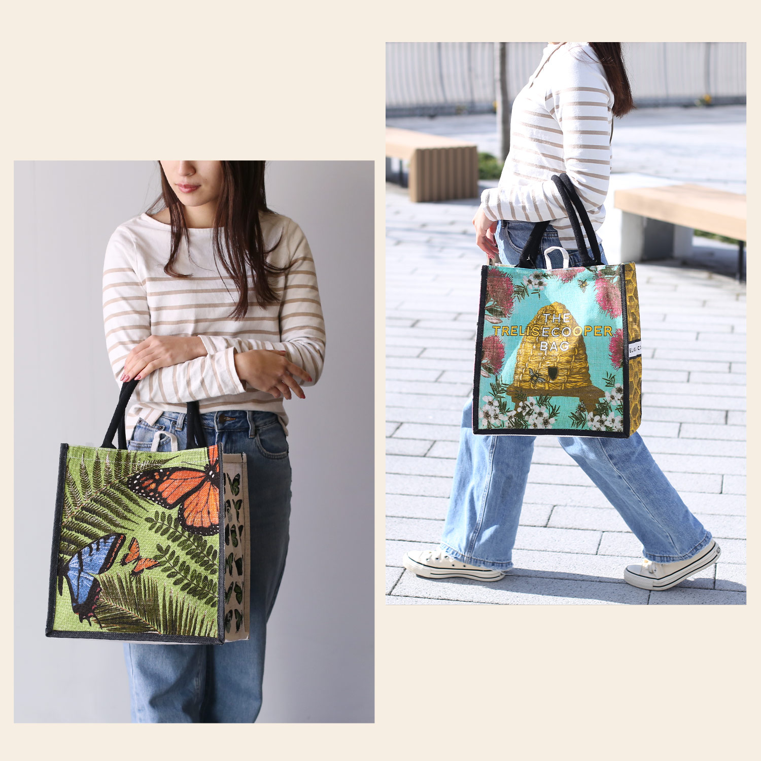 ジュートバッグ おしゃれ エコバッグ トートバッグ