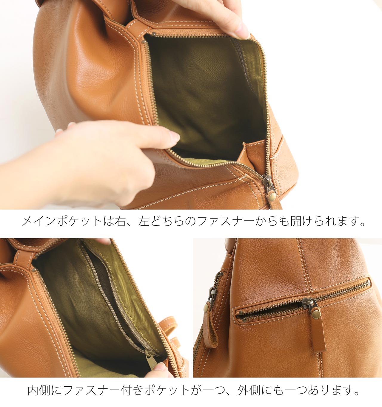 未使用 牛革 2WAY リュック 肩掛けバッグ オールレザー シンプルなオールレザーリュック バックパック 本革