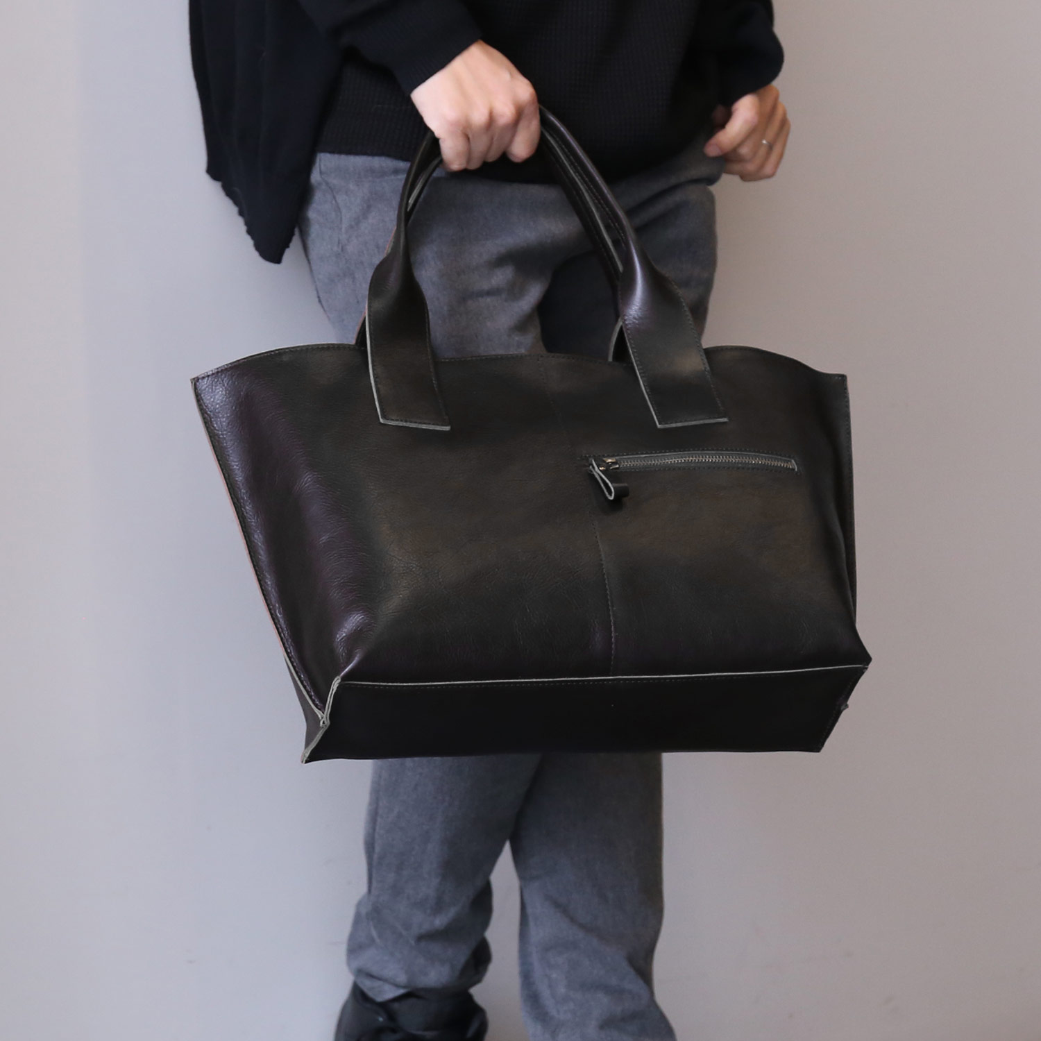 Jamale（ジャマレ） 本革 トートバッグ メンズ A4 PC 大きめ 通勤 通学