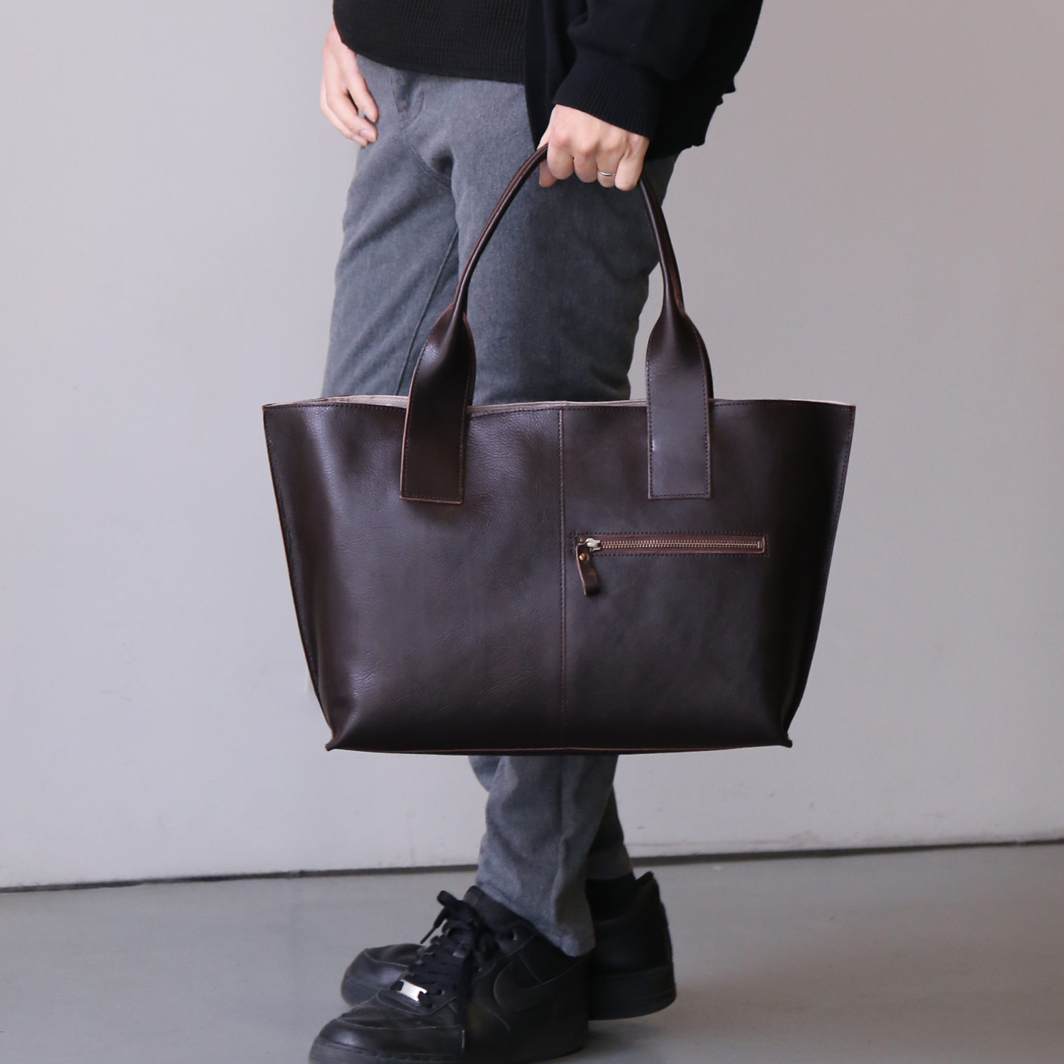 Jamale（ジャマレ） 本革 トートバッグ メンズ A4 PC 大きめ 通勤 通学