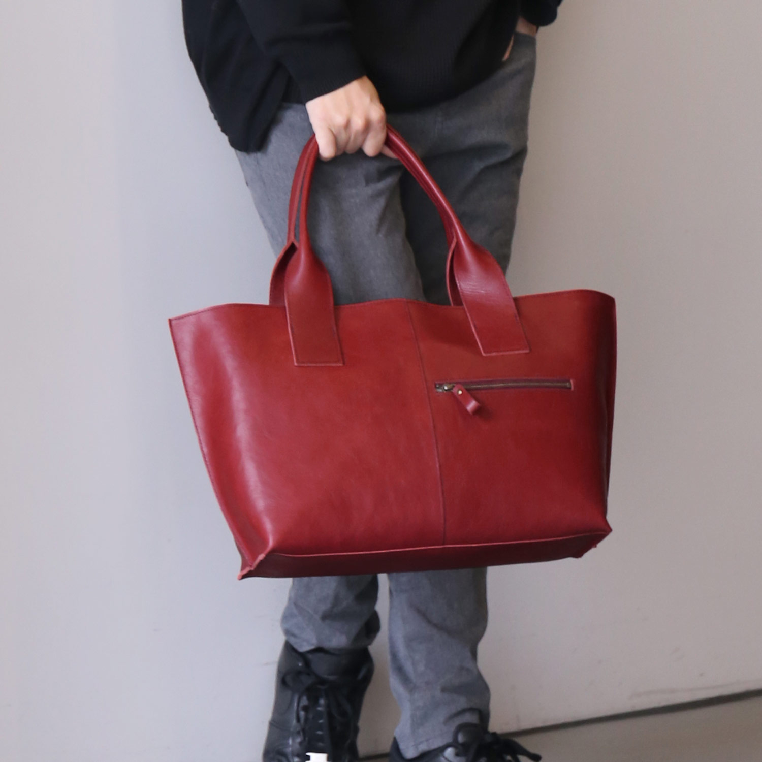 Jamale（ジャマレ） 本革 トートバッグ メンズ A4 PC 大きめ 通勤 通学