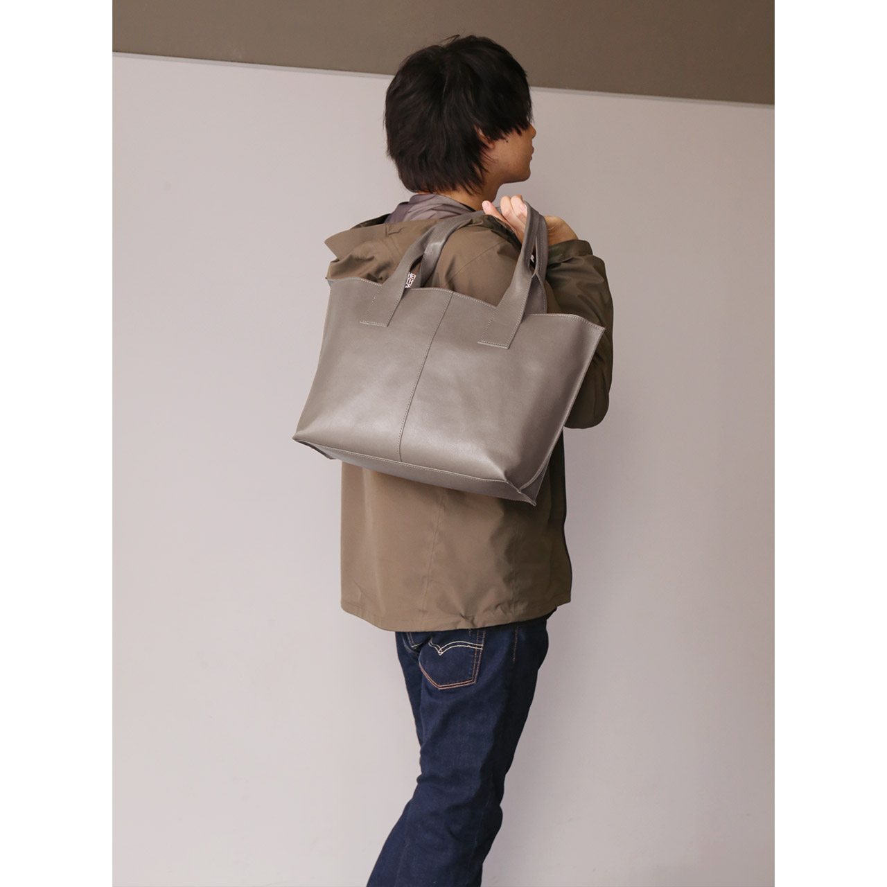 Jamale（ジャマレ） 本革 トートバッグ メンズ A4 PC 大きめ 通勤 通学