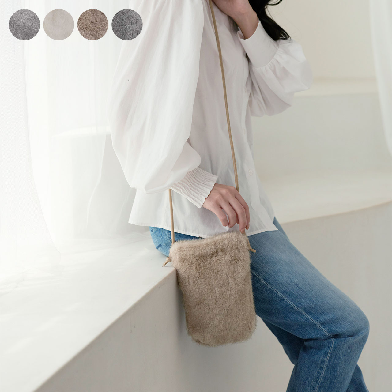 sankyo shokai（三京商会） ファーバッグ ミニショルダー サコッシュ