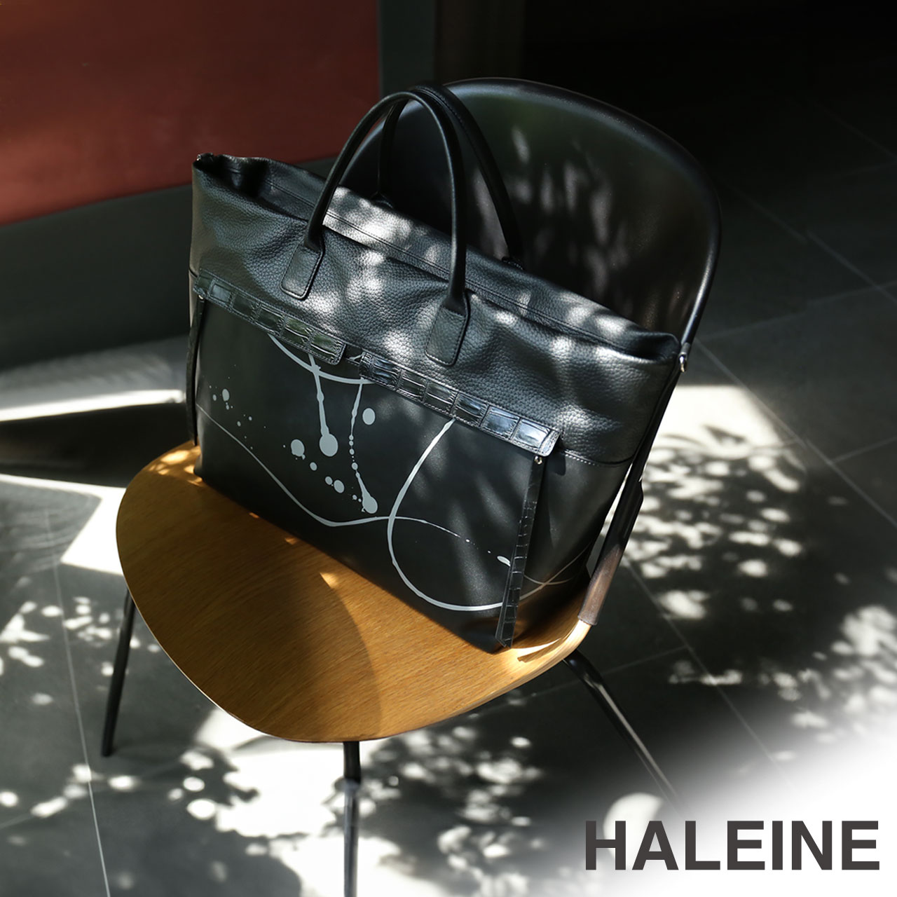 HALEINE（アレンヌ） トートバッグ カーフスキン ペイント デザイン