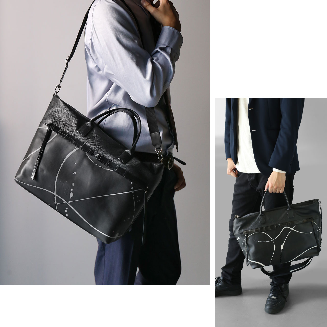 HALEINE（アレンヌ） トートバッグ カーフスキン ペイント デザイン