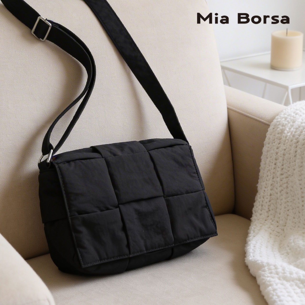 Mia Borsa（ミアボルサ） ナイロンメッシュ ミニショルダーバッグ