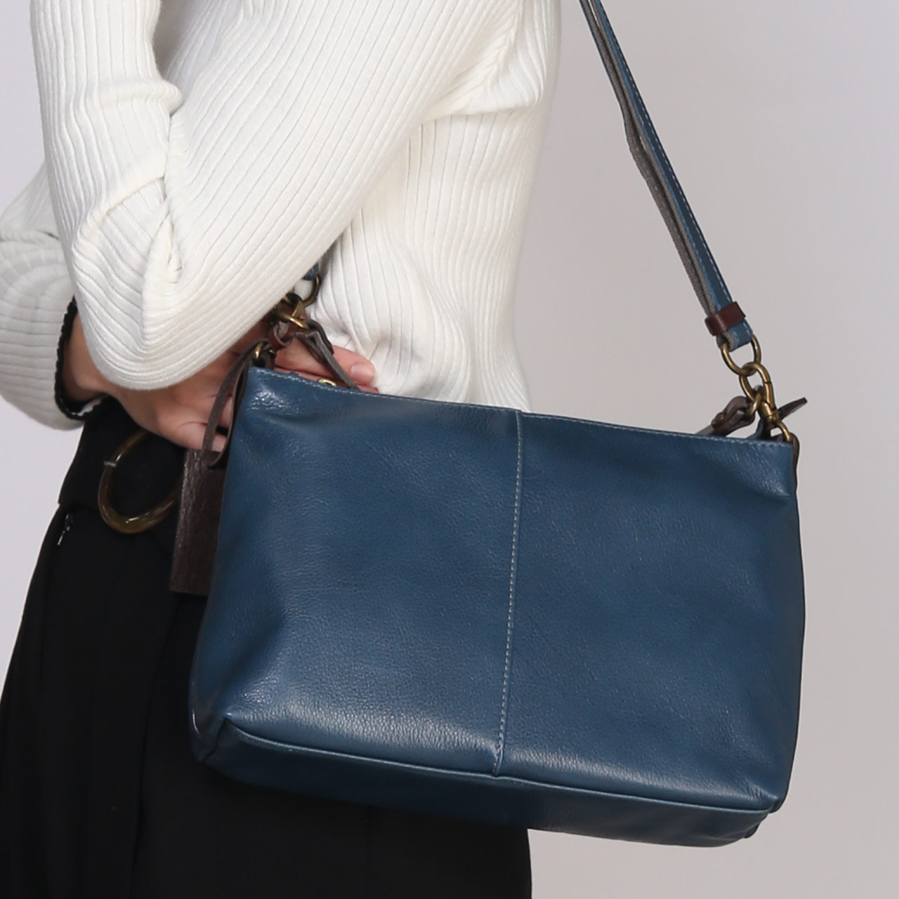 ヘンリーベンデル 2WAY サッチェル レザー ショルダーバッグ ブルー サッチェルバッグ（13インチ） 全5色 | BRITISH MADE