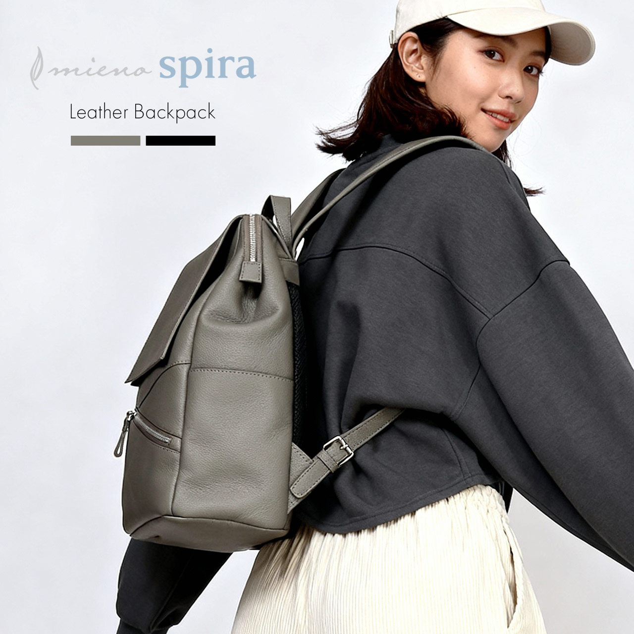 mieno（ミエノ） リュック レディース バッグ 本革 大人 リュック 牛革