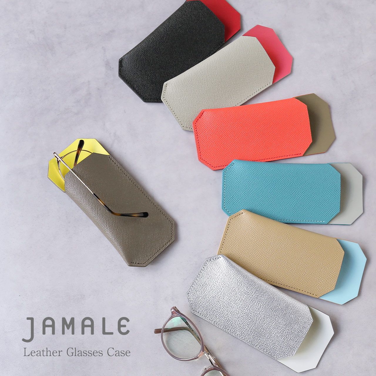 美加ページ メガネケース Jamale（ジャマレ） メガネケース 革 レディース ペンケース 日本製