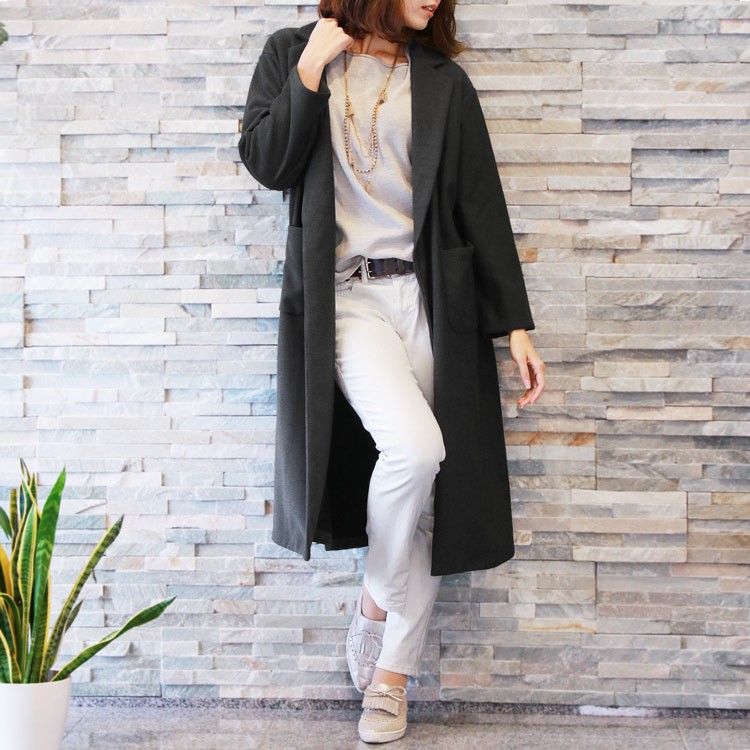 sankyo shokai（三京商会） [10%offクーポン]裏起毛 ロング チェスター