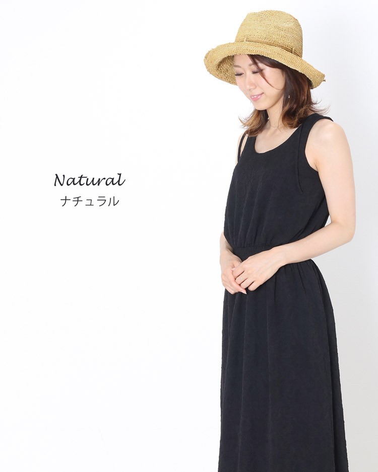 ラフィア 中折れ 帽子 レディース 春 夏 折...の詳細画像2