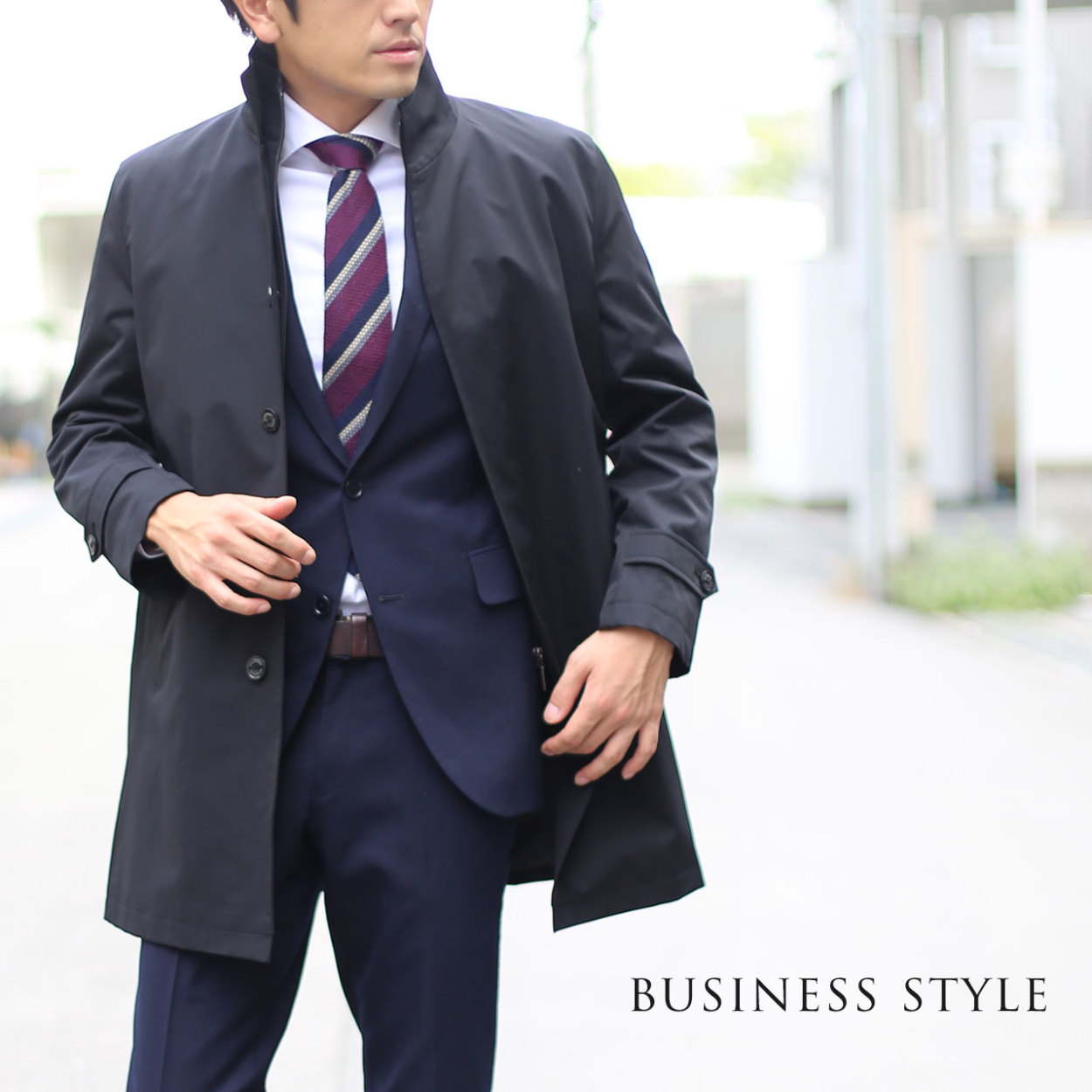 HALEINE（アレンヌ） コート スタンドカラー メンズ ビジネス 撥水