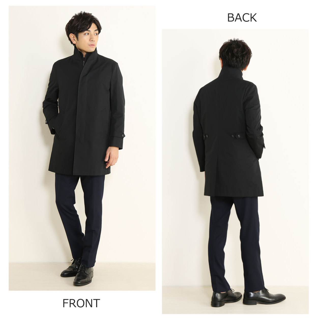 HALEINE（アレンヌ） コート スタンドカラー メンズ ビジネス 撥水