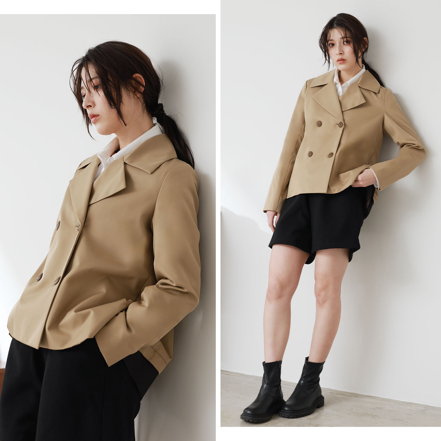 Filomo トレンチ ショート レディース コート 弱撥水 バック