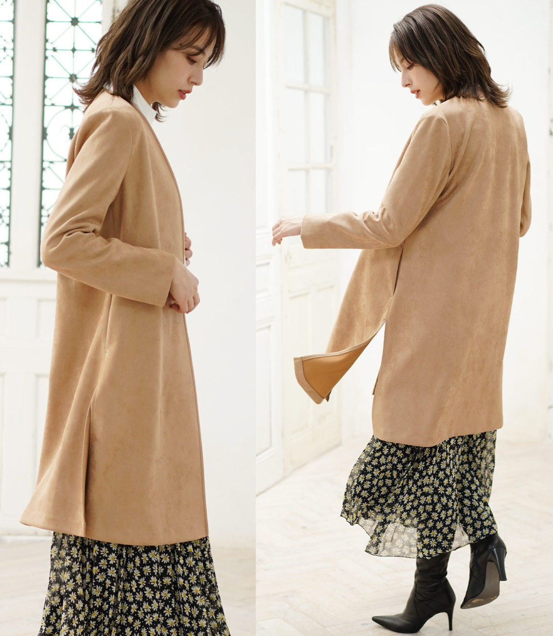 sankyo shokai（三京商会） [10%offクーポン]ノーカラー コート