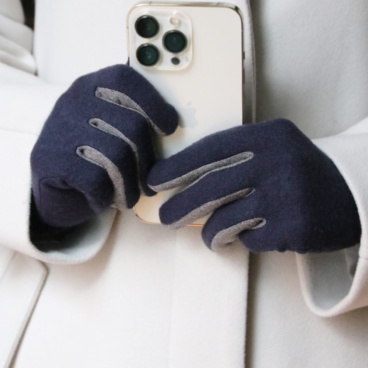 スマホも使える！レッキス手袋(ブラウン)メール便送料無料