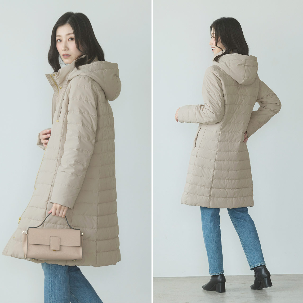 Filomo（フィローモ） ダウンコート レディース フード付き ロング丈