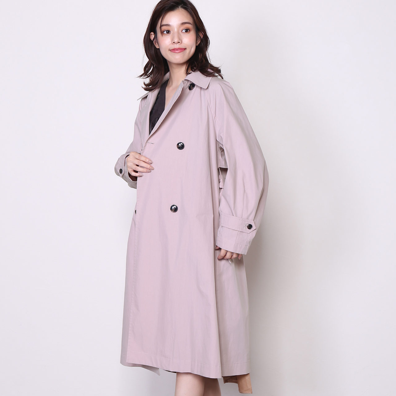 【直売特価】新品未使用 レディース服　ロングコート　ピンク 　R・F inter remix　女性服 Sサイズ