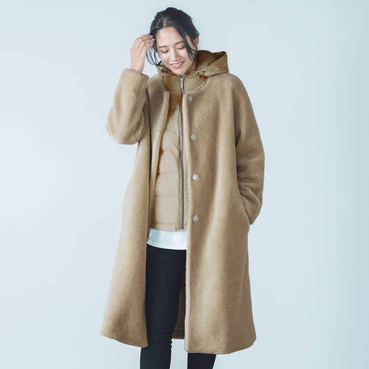 sankyo shokai（三京商会） ウール コート ダウン ベスト 付き 2WAY