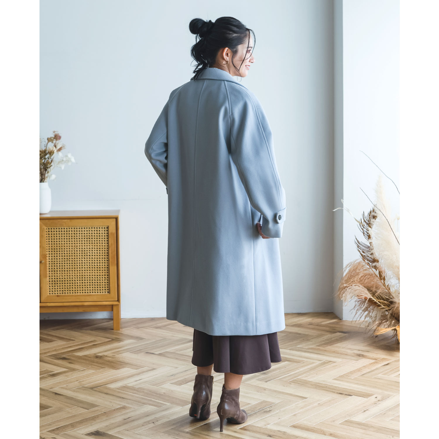 sankyo shokai（三京商会） ロングコート レディース 冬 ウールタッチ