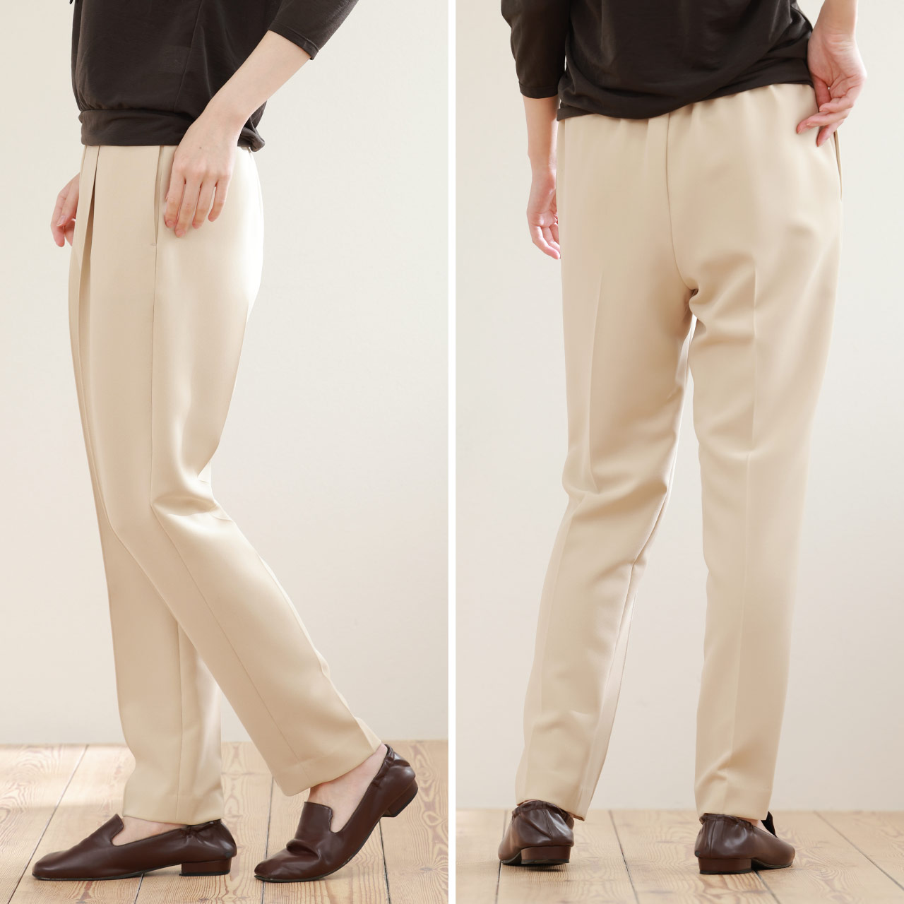 sankyo shokai（三京商会） テーパードパンツ ストレッチ ウエストゴム