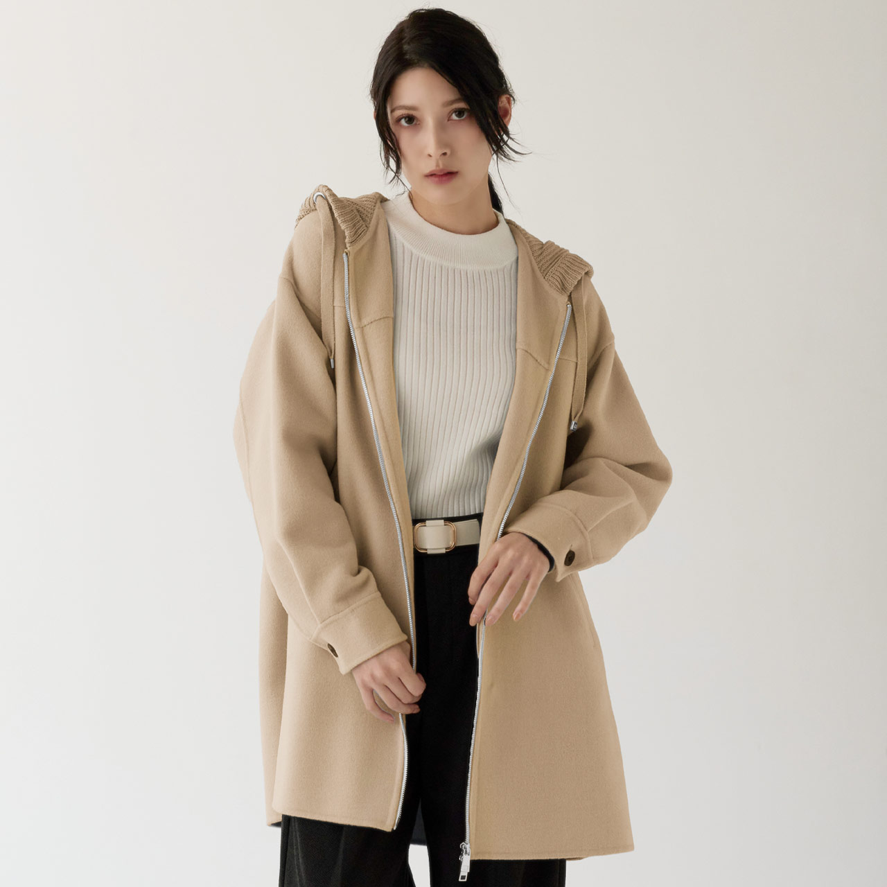 sankyo shokai（三京商会） フード付きコート ダブルフェイス