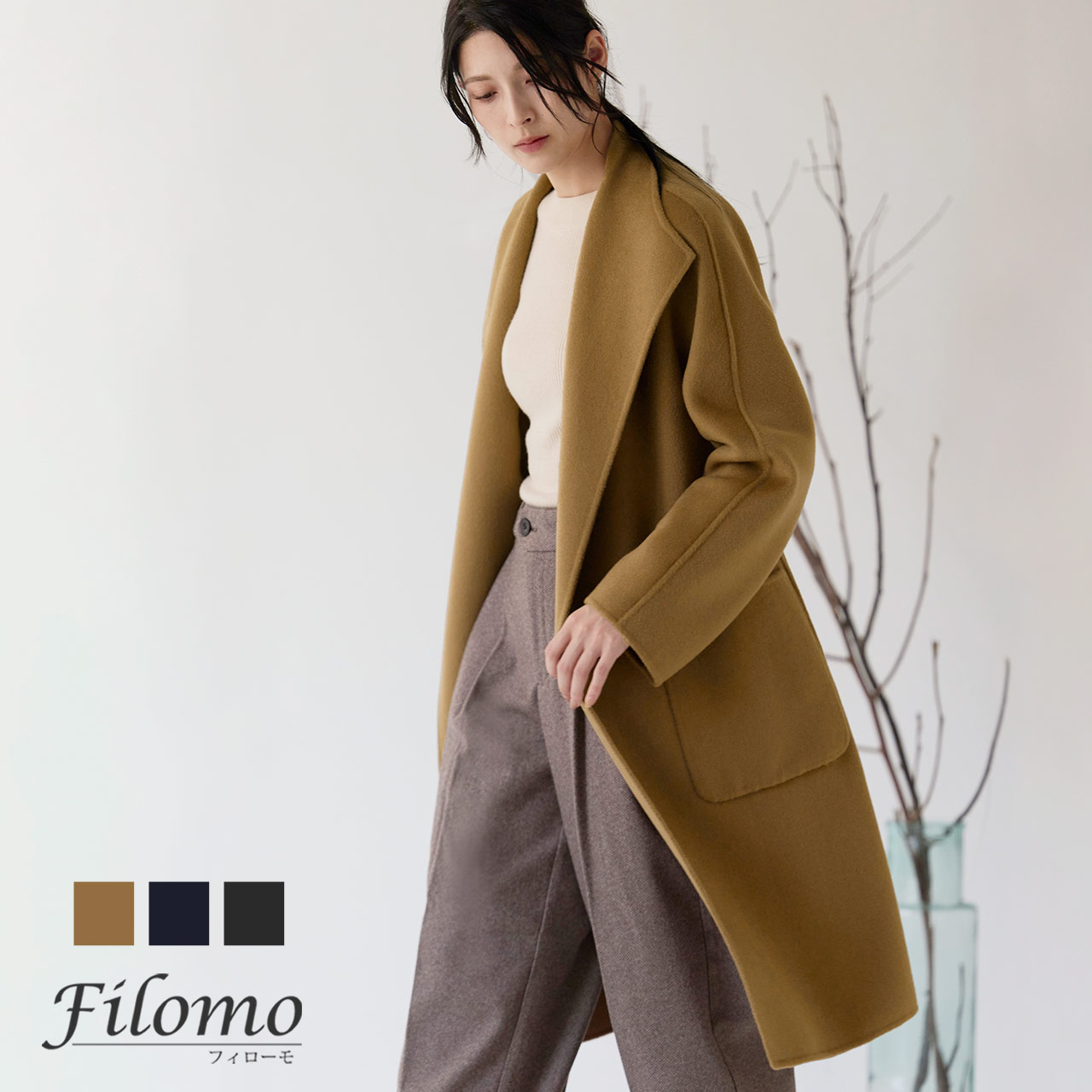 Filomo（フィローモ） チェスターコート レディース ウール100