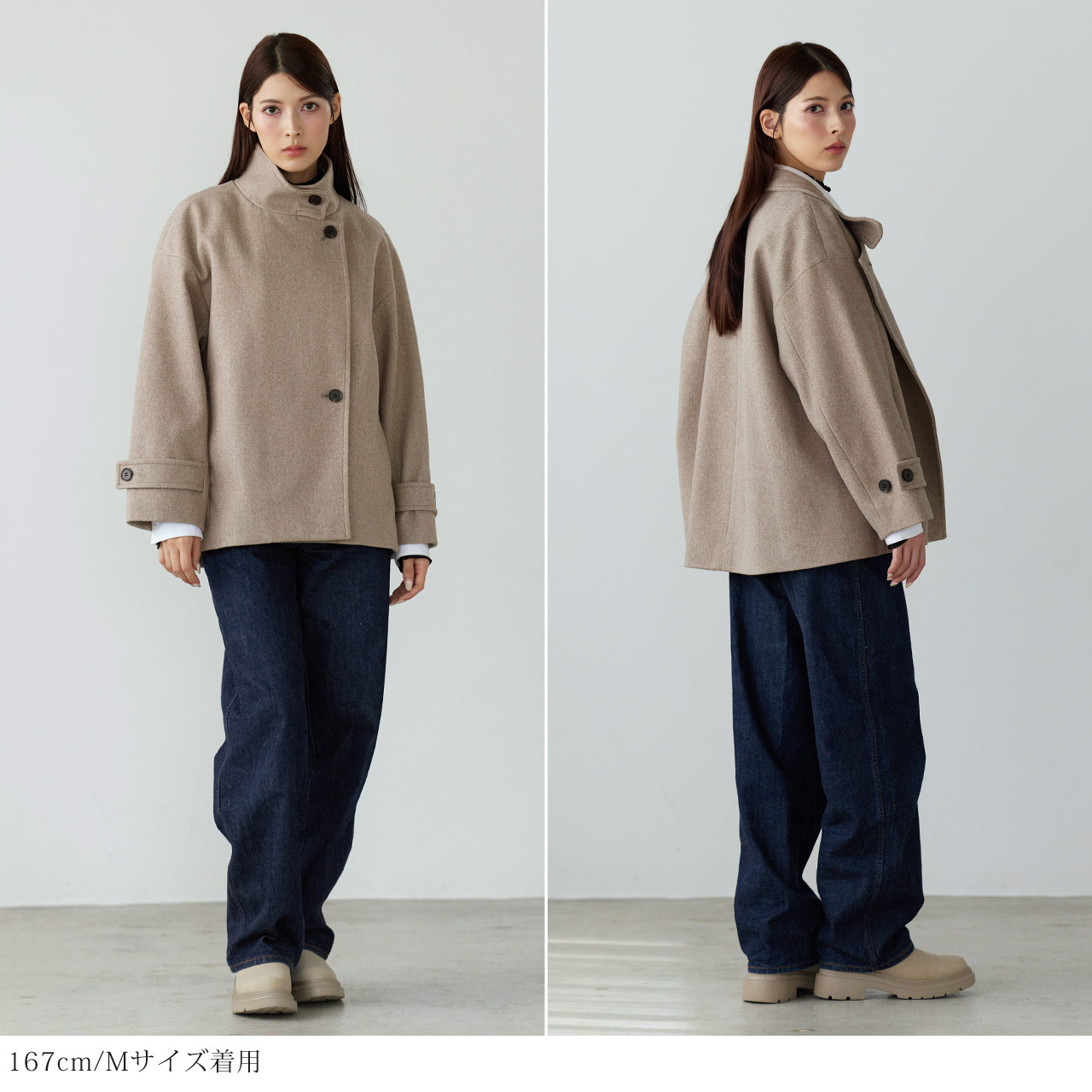 Filomo（フィローモ） スタンドカラーコート レディース ショート丈