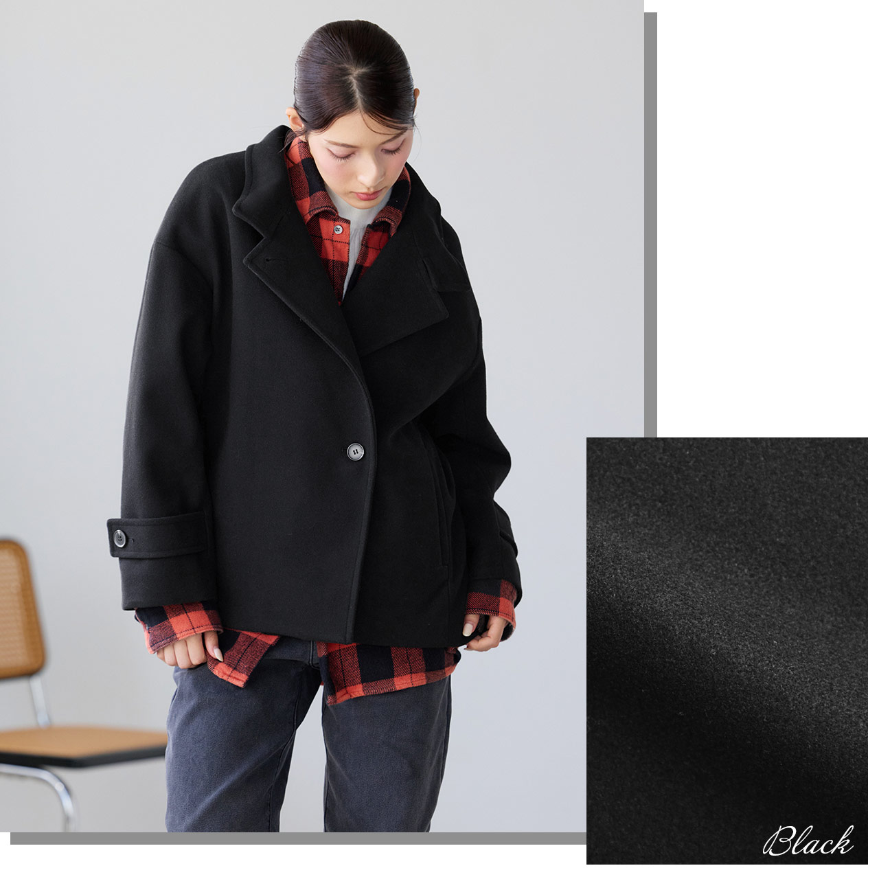 Filomo（フィローモ） スタンドカラーコート レディース ショート丈